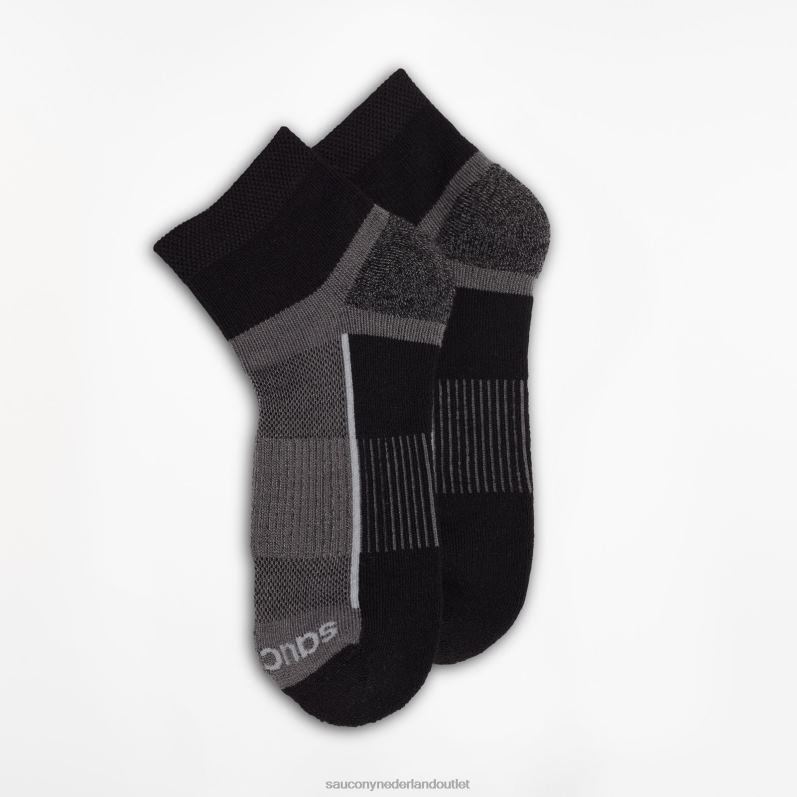 inferno kwart 3-pack sokken Heren Saucony64BDR481 zwart