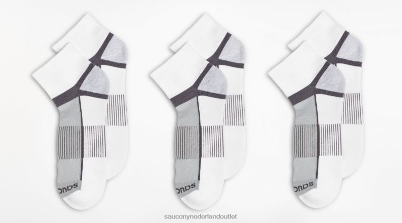 inferno kwart 3-pack sokken Heren Saucony64BDR484 wit