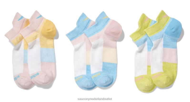 inferno lichtgewicht 3-pack sokken Heren Saucony64BDR488 lichtroze