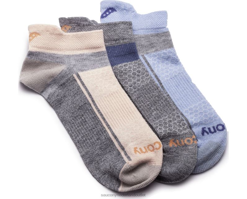 inferno lichtgewicht 3-pack sokken Heren Saucony64BDR489 roze assorti