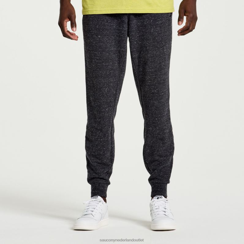 uitgeruste joggingbroek Heren Saucony64BDR418 zwarte heide afbeelding
