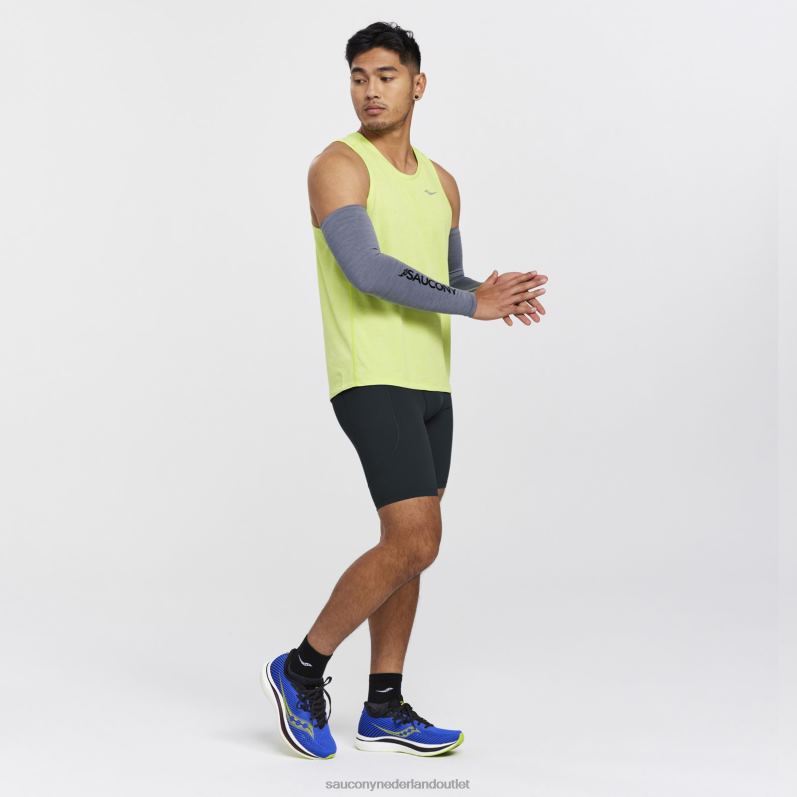 belronde kort Heren Saucony64BDR422 zwart