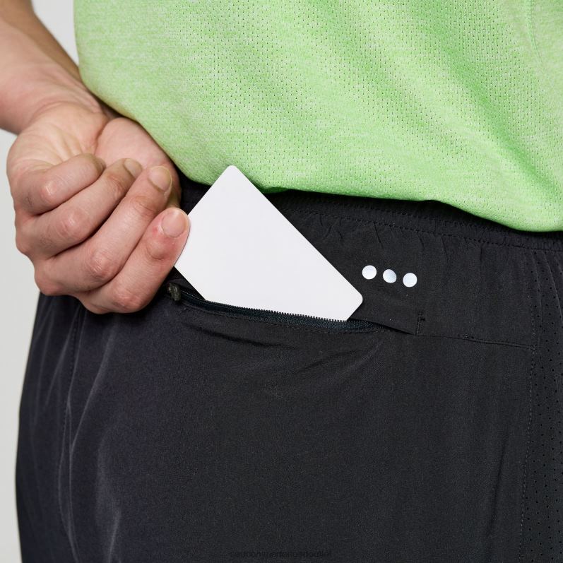 sneller dan 5 kort Heren Saucony64BDR403 zwart