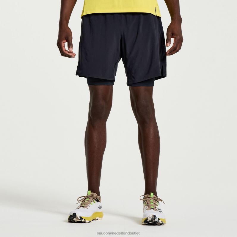 sneller dan 7 2-in-1 kort Heren Saucony64BDR389 zwart