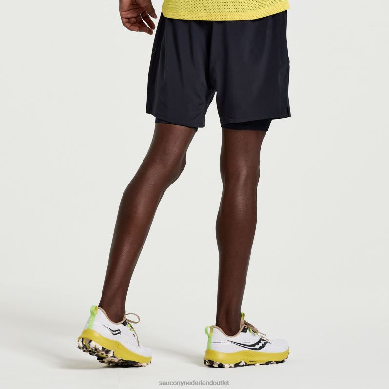 sneller dan 7 2-in-1 kort Heren Saucony64BDR389 zwart