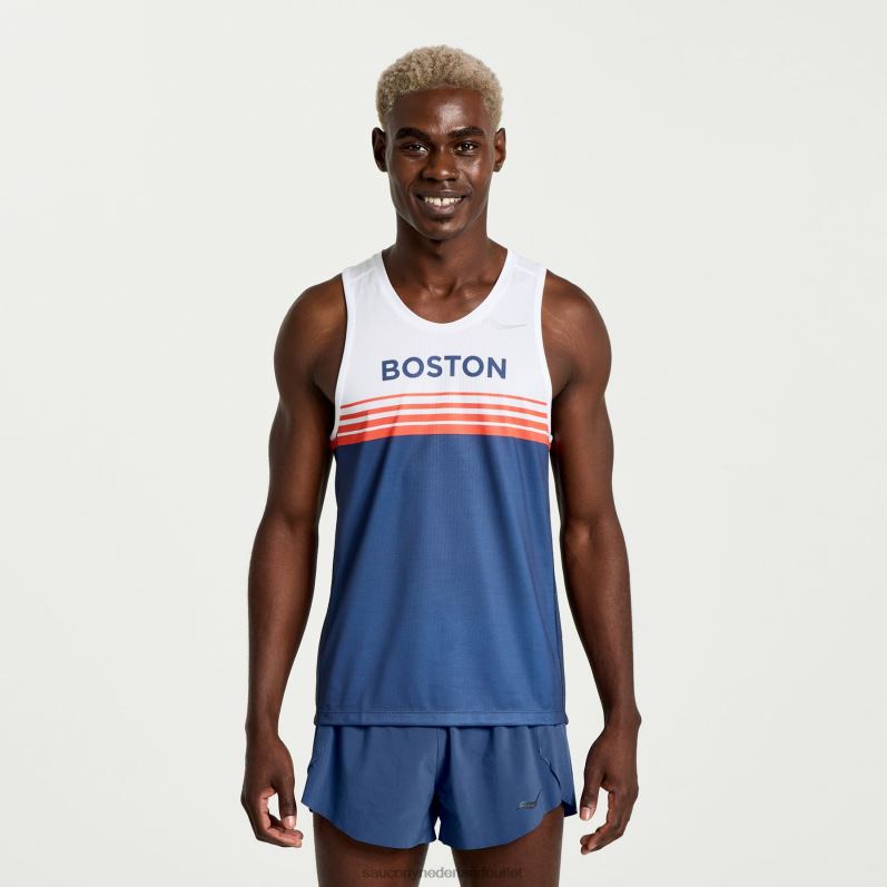 boston stopwatch singlet Heren Saucony64BDR336 Boston 2023