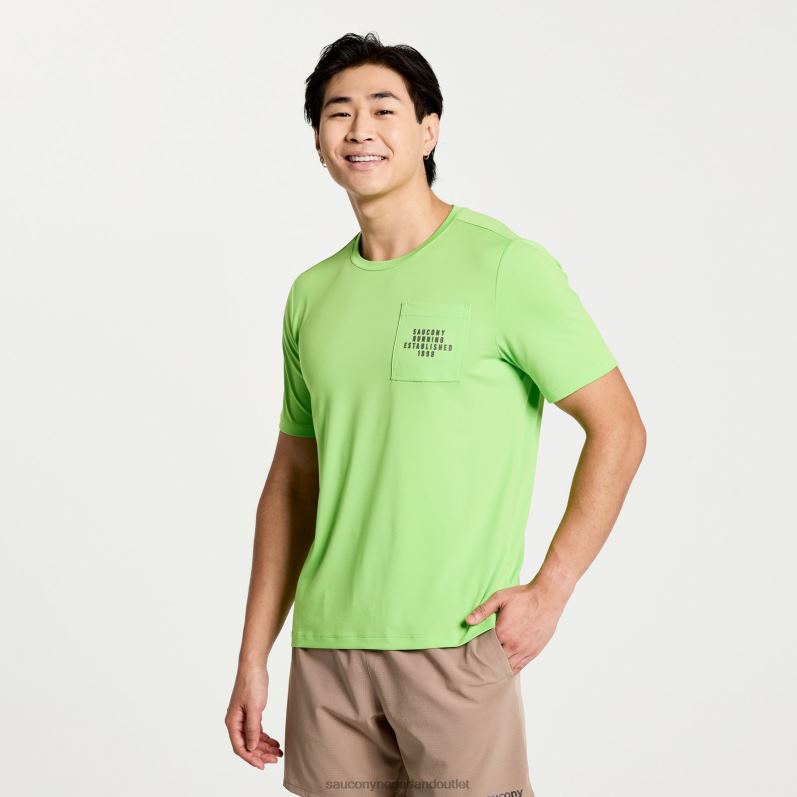 ontdekkingsreiziger korte mouw Heren Saucony64BDR378 indringer grafisch