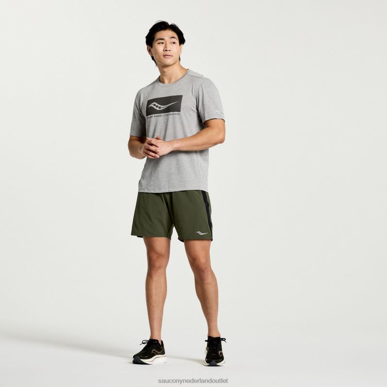 stopwatch grafische korte mouw Heren Saucony64BDR346 lichtgrijze heideafbeelding