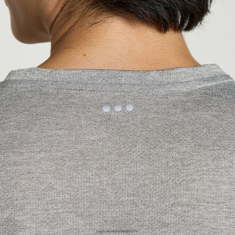 stopwatch grafische korte mouw Heren Saucony64BDR346 lichtgrijze heideafbeelding