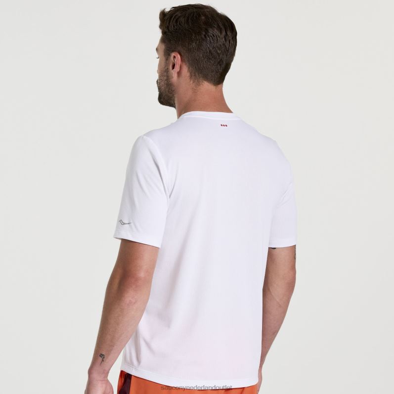 stopwatch grafische korte mouw Heren Saucony64BDR349 witte afbeelding