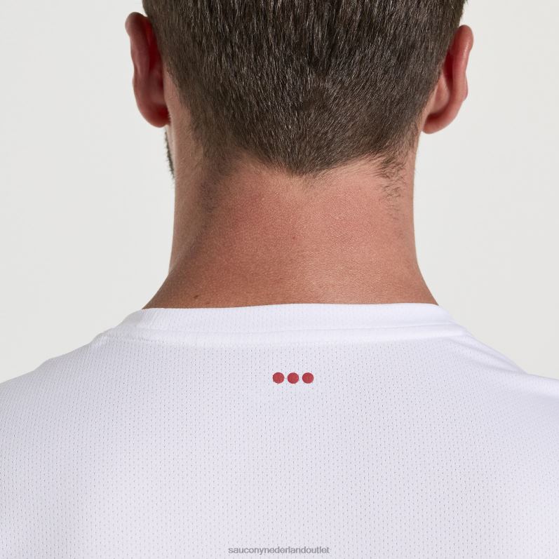 stopwatch grafische korte mouw Heren Saucony64BDR349 witte afbeelding