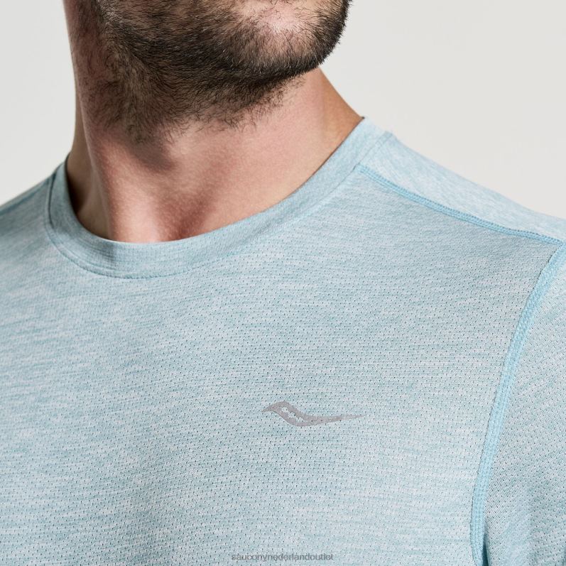 stopwatch korte mouw Heren Saucony64BDR320 regen heide