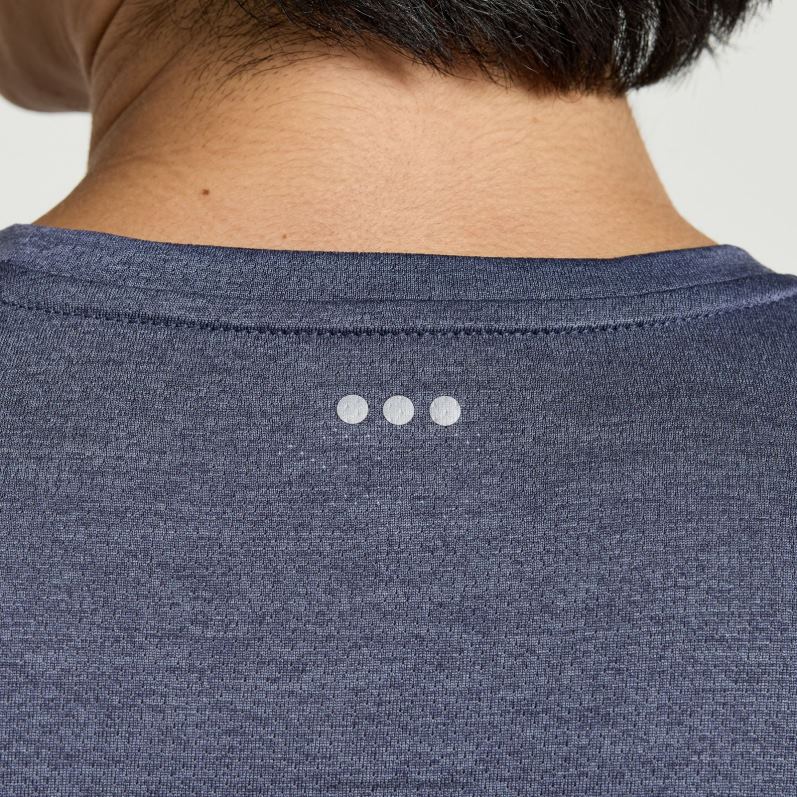 stopwatch korte mouw Heren Saucony64BDR323 horizon heide