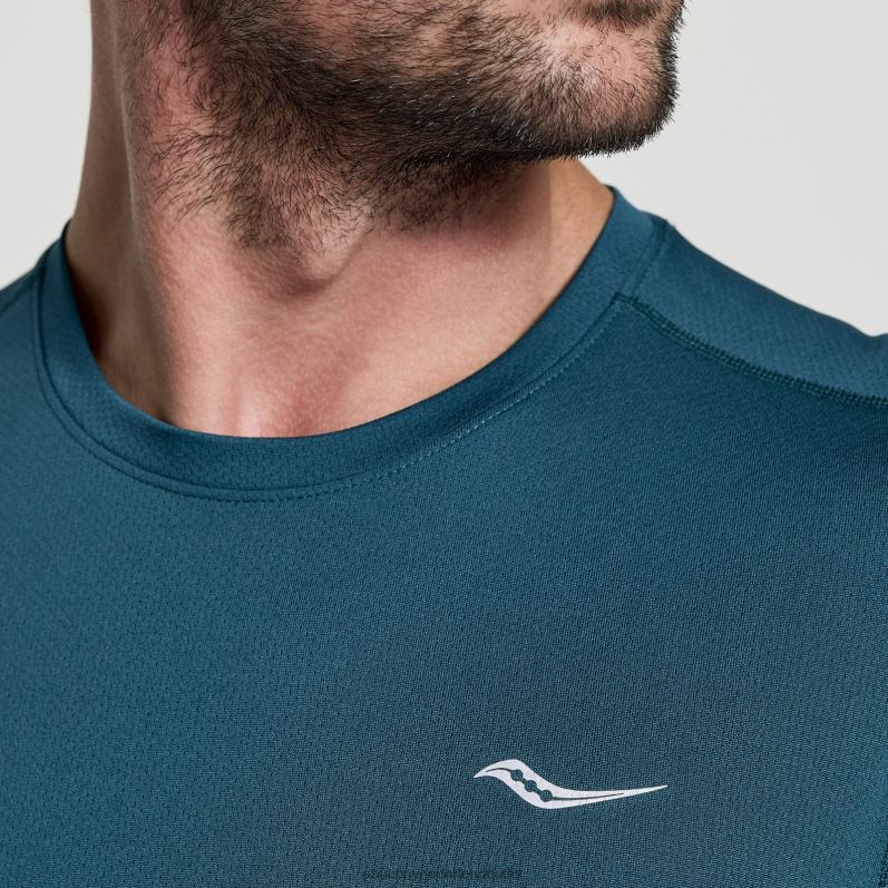 stopwatch korte mouw Heren Saucony64BDR325 lagune