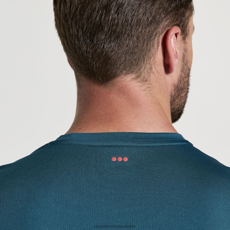 stopwatch korte mouw Heren Saucony64BDR325 lagune