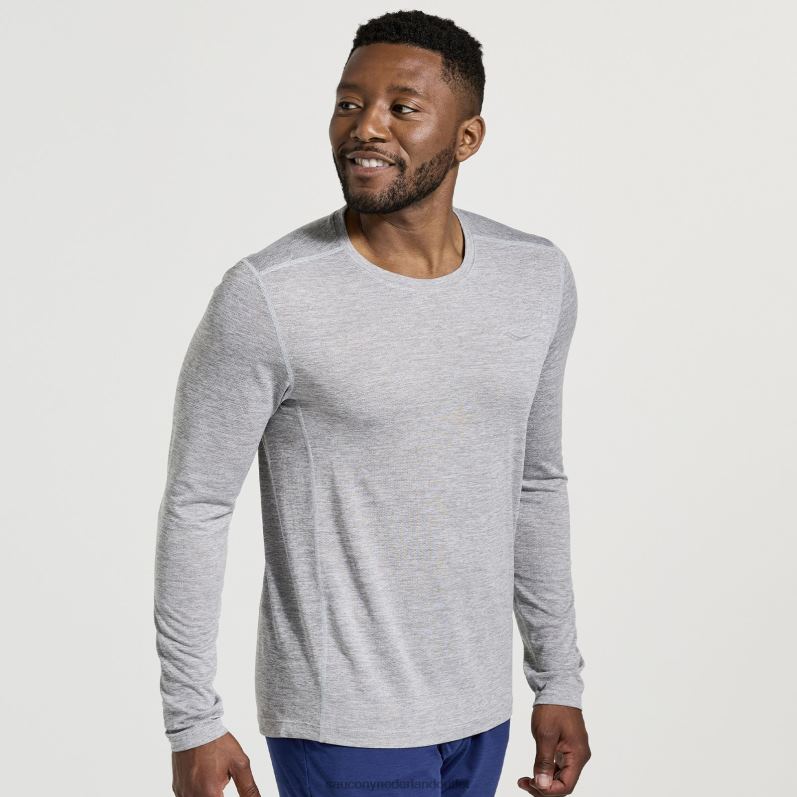 stopwatch lange mouw Heren Saucony64BDR340 lichtgrijze heide