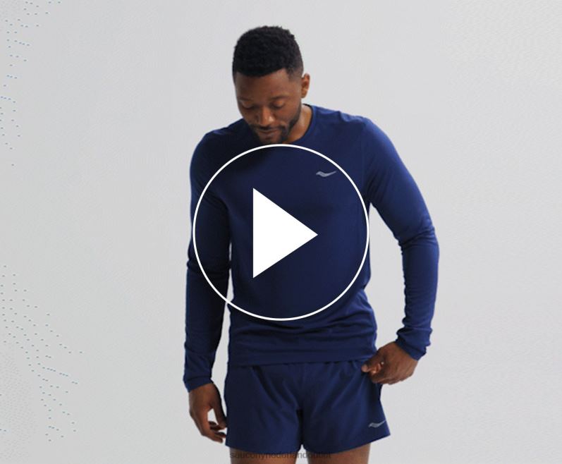 stopwatch lange mouw Heren Saucony64BDR341 sodaliet