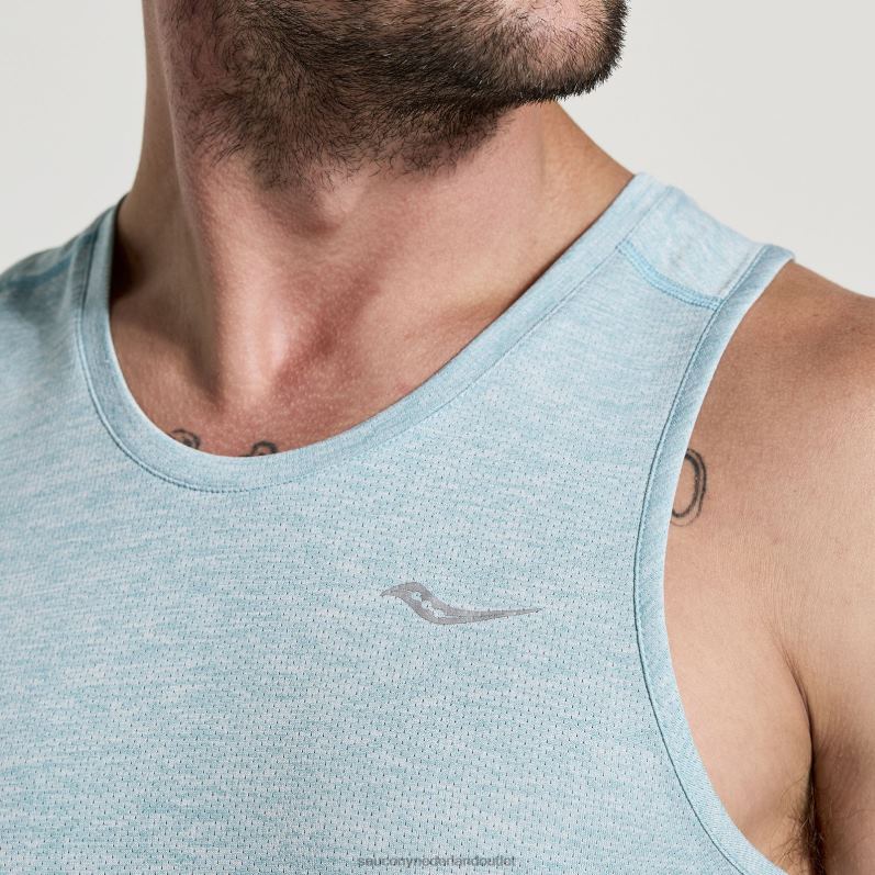 stopwatch singlet Heren Saucony64BDR310 regen heide