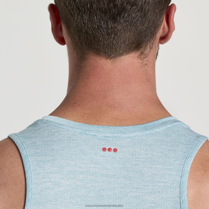 stopwatch singlet Heren Saucony64BDR310 regen heide