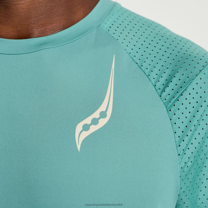 top korte mouw Heren Saucony64BDR335 mos