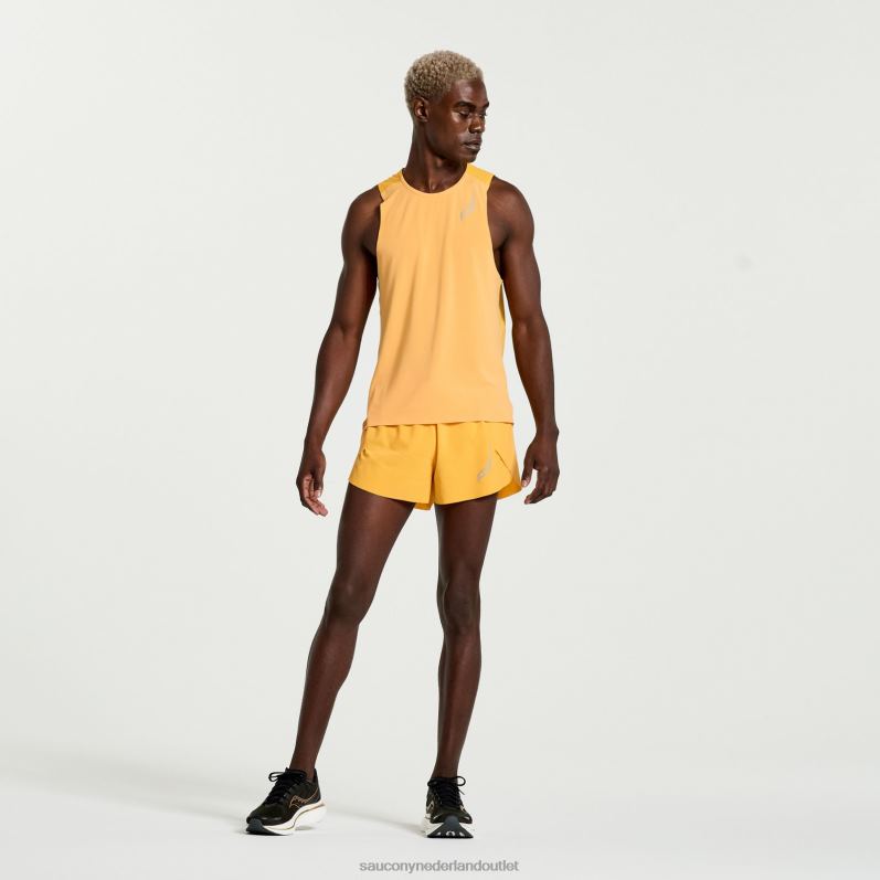 top mouwloos Heren Saucony64BDR367 brandend oranje