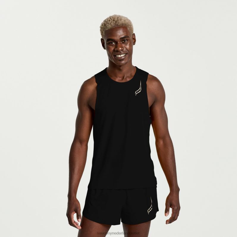 top mouwloos Heren Saucony64BDR368 zwart