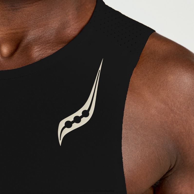 top mouwloos Heren Saucony64BDR368 zwart