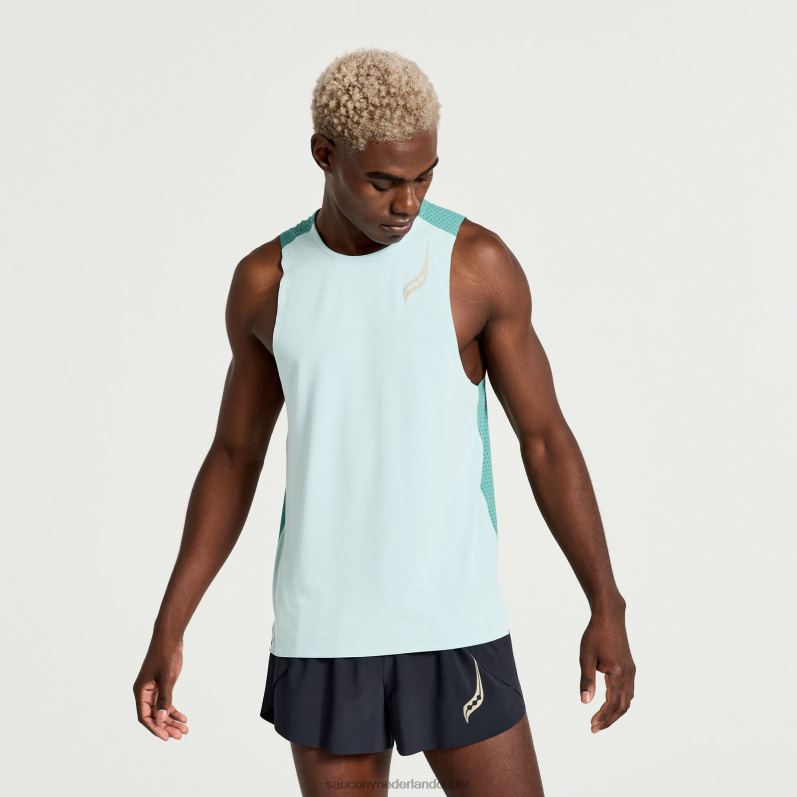 top mouwloos Heren Saucony64BDR369 mineraal