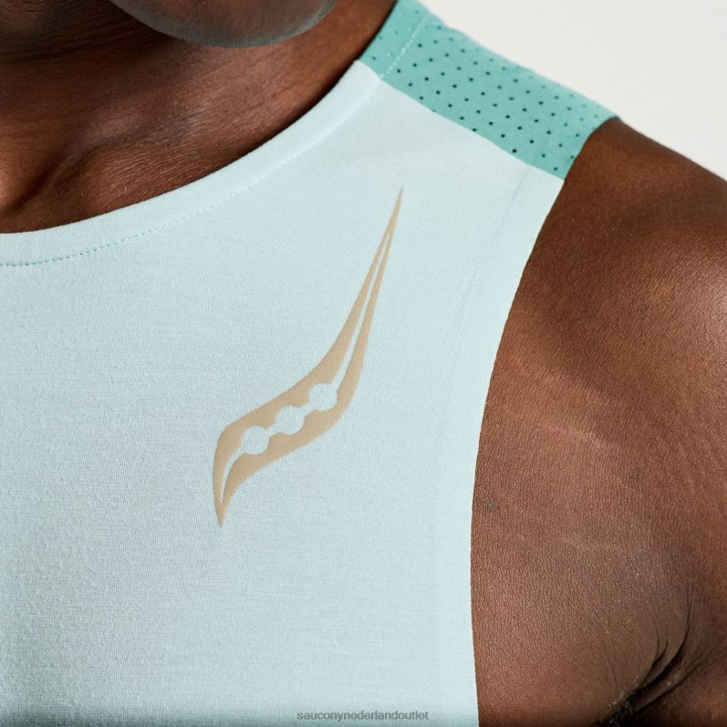 top mouwloos Heren Saucony64BDR369 mineraal