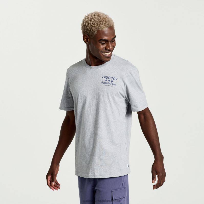 uitgerust t-shirt Heren Saucony64BDR354 lichtgrijze heideafbeelding