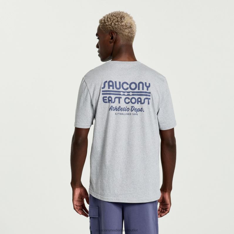 uitgerust t-shirt Heren Saucony64BDR354 lichtgrijze heideafbeelding