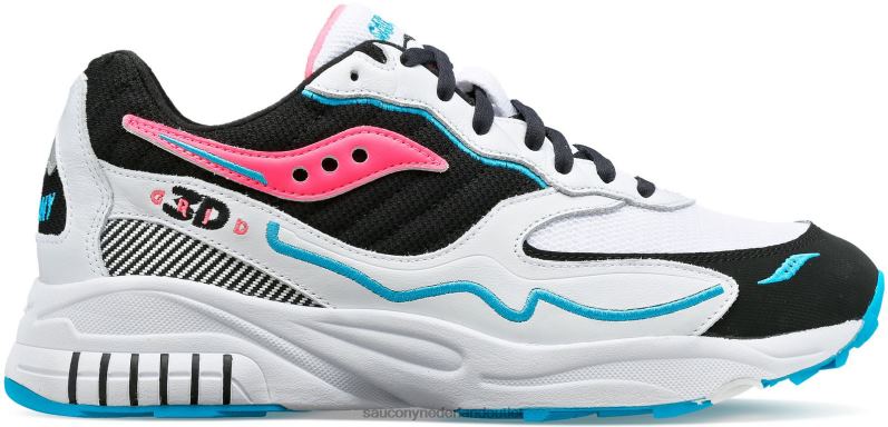 3D-raster orkaan Heren Saucony64BDR199 wit/zwart/roze