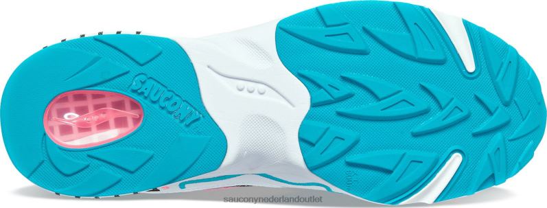 3D-raster orkaan Heren Saucony64BDR199 wit/zwart/roze