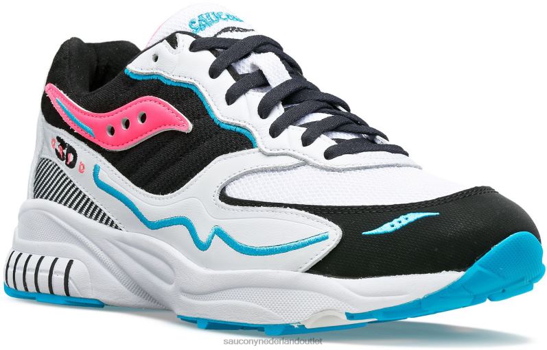 3D-raster orkaan Heren Saucony64BDR199 wit/zwart/roze