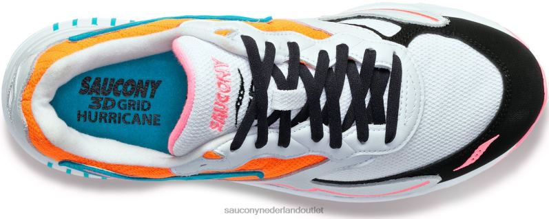 3D-raster orkaan Heren Saucony64BDR200 wit/oranje