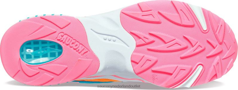 3D-raster orkaan Heren Saucony64BDR200 wit/oranje