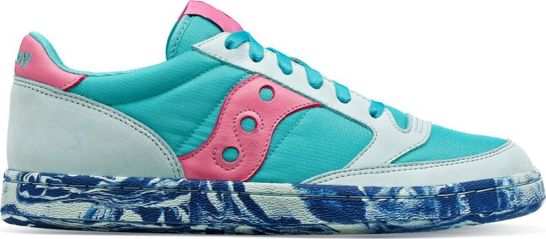 an-nour jazzcourt Heren Saucony64BDR234 aqua/roze