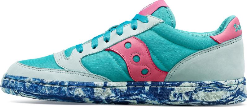 an-nour jazzcourt Heren Saucony64BDR234 aqua/roze