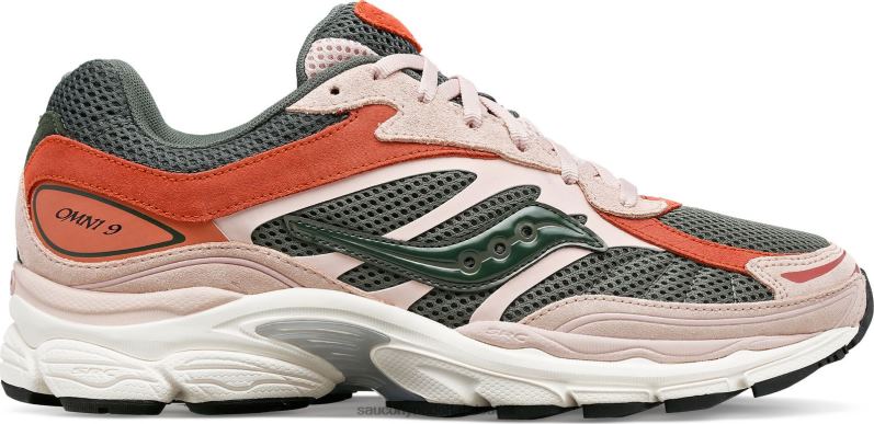 en progrid omni 9 premium Heren Saucony64BDR230 stof roze/groen