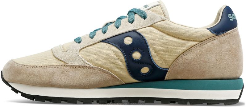originele jazzstonewash Heren Saucony64BDR214 bruin/marineblauw
