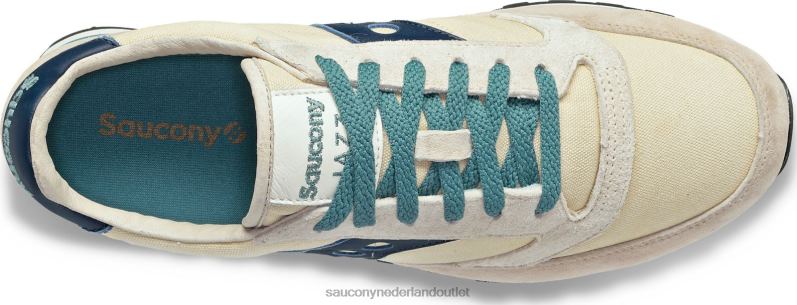originele jazzstonewash Heren Saucony64BDR214 bruin/marineblauw