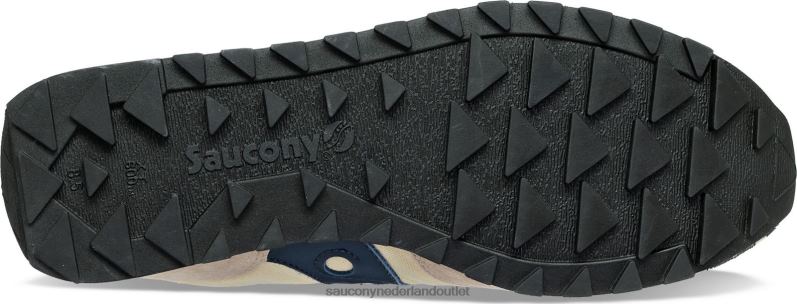 originele jazzstonewash Heren Saucony64BDR214 bruin/marineblauw