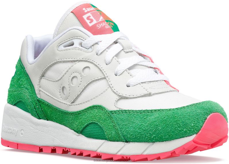 schaduw 6000 gesplitst Heren Saucony64BDR178 groen Wit
