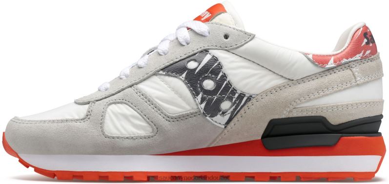 schaduw origineel Heren Saucony64BDR258 wit/marineblauw