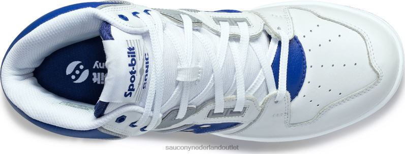 spot-bilt sonic hallo Heren Saucony64BDR191 wit/koningsblauw