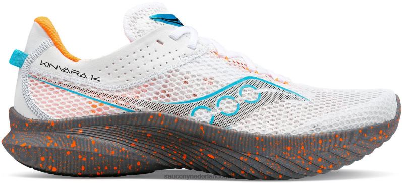 kinvara 14 Heren Saucony64BDR26 wit/grind