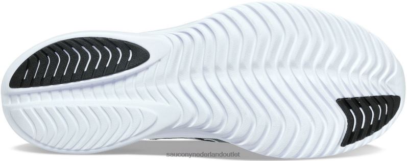 kinvara 14 breed Heren Saucony64BDR110 zwart wit
