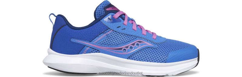 axon 3 sneaker kinderen Saucony64BDR1006 blauw licht/druif