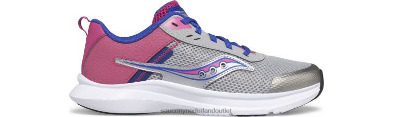 axon 3 sneaker kinderen Saucony64BDR1007 grijs/fuchsia