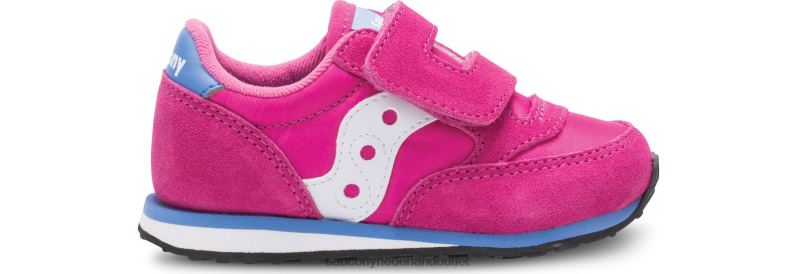 babyjazz sneaker met klittenband kinderen Saucony64BDR994 magenta